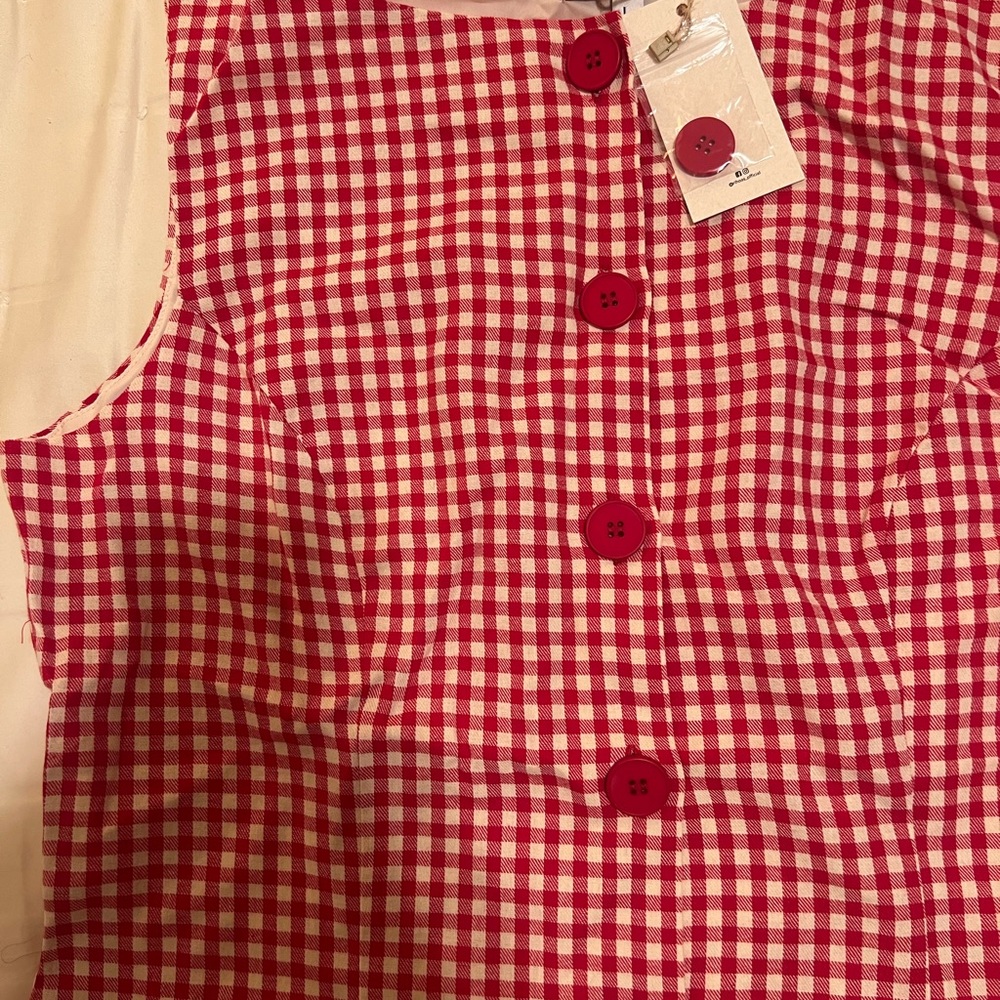 Red Gingham Mini Dress